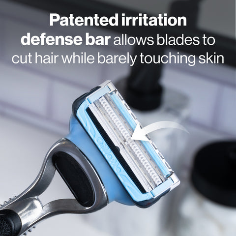 SkinGuard Razor, 1 Handle and 8 Razor Blade Refills