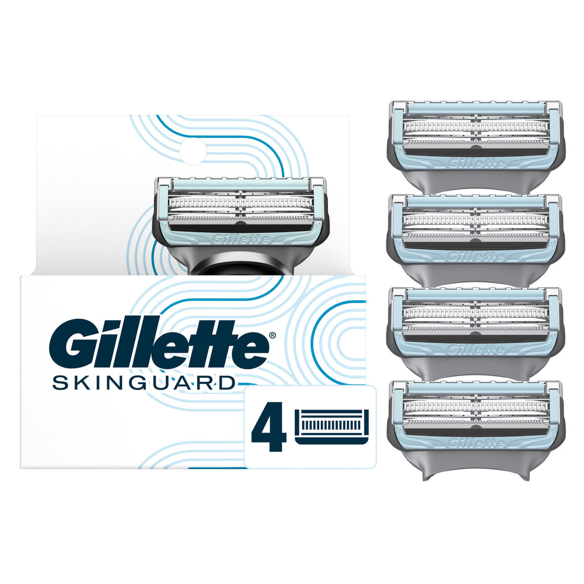 SkinGuard Razor Blades, 4 Blade Refills