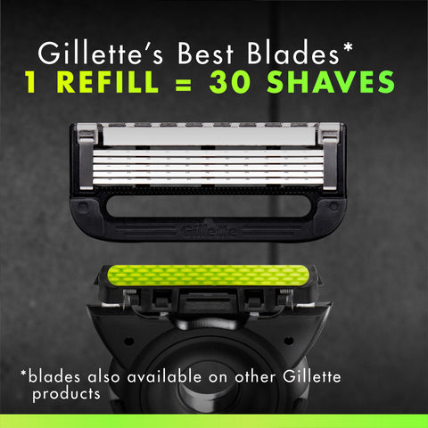 GilletteLabs with Exfoliating Bar Razor (1 Handle + 2 Cartridges)