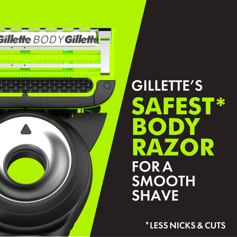 GilletteLabs Body + Intimate Razor Blade Refill Cartridges, 6 Blade Refill Cartridges